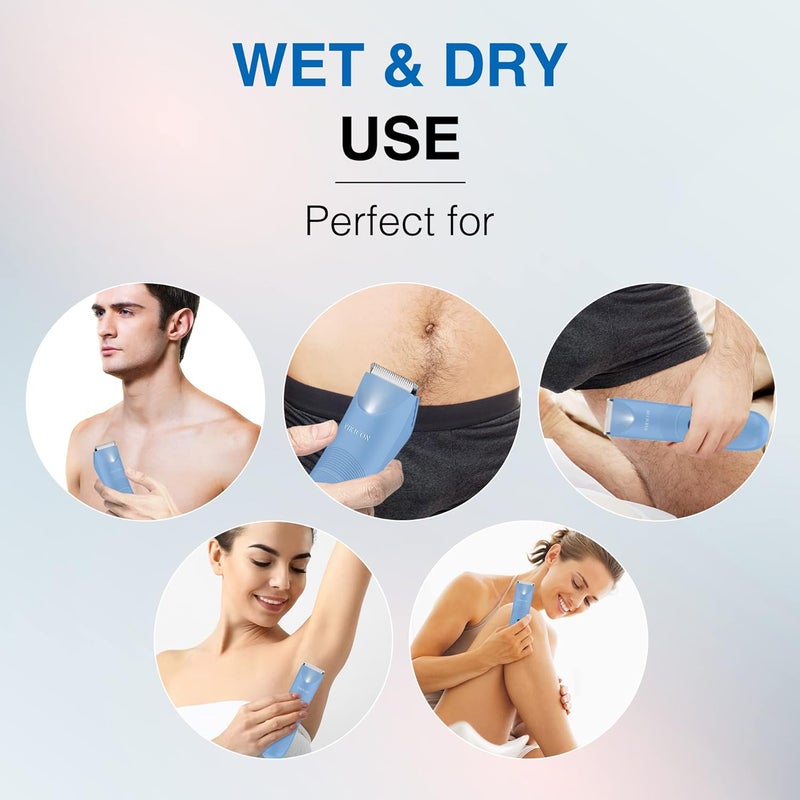 VIKICON Bikini Trimmer for Women: Painless Electric Pubic/Leg Shaver w/Light, Ceramic Hypoallergenic Blade, Waterproof Cordless Razor for Sensitive Skin, Travel-Ready Body Groomer, Gift for Her - Image 5