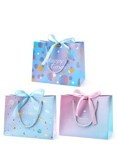 Excefore Gift Bags with Bow Ribbon Medium Gift Bag-Birthday Gift Bag for Presents Unique Wedding Birthday Party Baby Shower Teacher Gift Bag Men Women Gift Bag  - Image 1