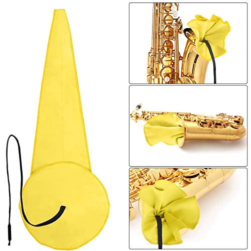 Eison Saxophone Cleaning Kits with Case for Sax and Clarinet Flute Trumpet Instruments,8PCS Saxophone Mouthpiece Cushion,Mouthpiece Brush Microfiber Cleaning Cloth（Yellow） - Image 5