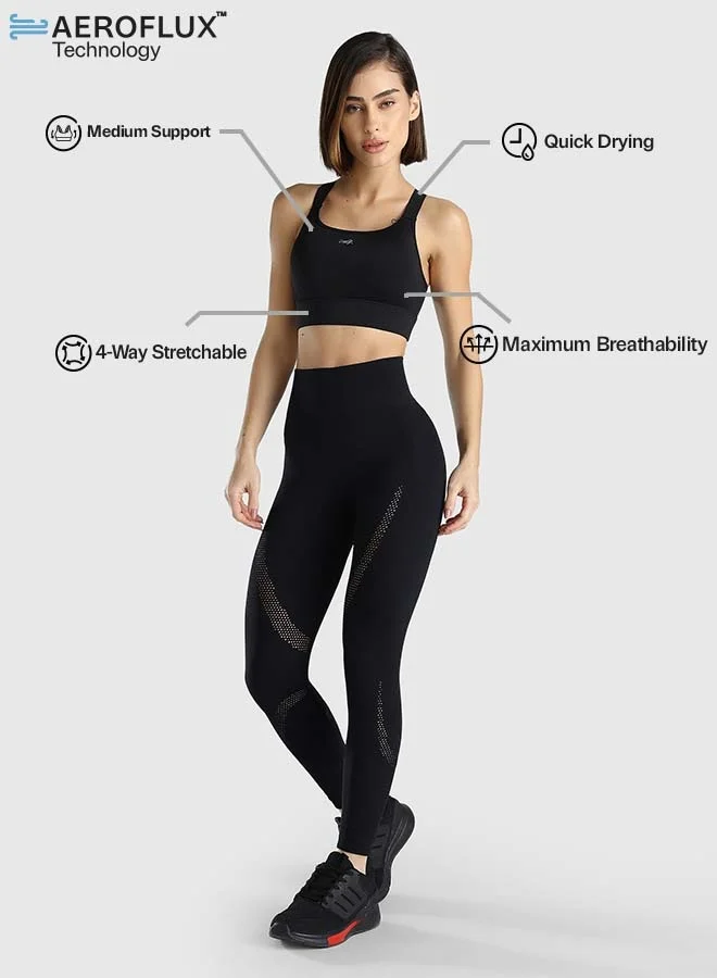 Musclemind Black Women's Cross-back Sports Bra for Women | Best Price UAE