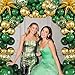 LANGASQUE Green and Gold Balloon Garland Arch Kit 140Pcs Emerald Green Gold Confetti Balloons With Stars for Birthday Wedding Birdal Shower Christmas Graduation Party Decorations - Image 4