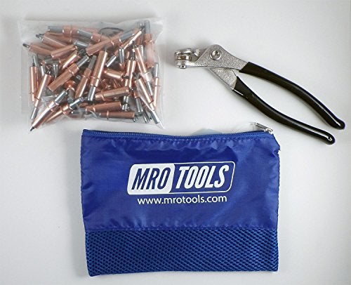 MRO Tools Cleco Fasteners 50 1/8 Cleco Sheet Metal Fasteners + Cleco Pliers w/Carry Bag (K1S50-1/8) - Image 1