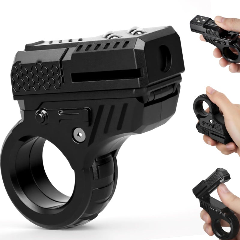 Amarlozn 3D Fidget Slider Toy for Kids Adults Fidget Ring Plastic 5 in 1 EDC Fidget Spinner Desk Toy for Stress Relief Finger Hand Roller Gifts for Office Classroom Boys Men - Image 3