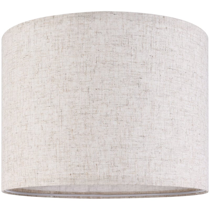 GO&SO Oatmeal Linen Lamp shades Large Drum Linen Lampshade 16" Top x 16" Bottom x 12" High (Spider) Farmhouse Lampshade for Table & Floor Lamp - Lampshades Replacement - Image 1
