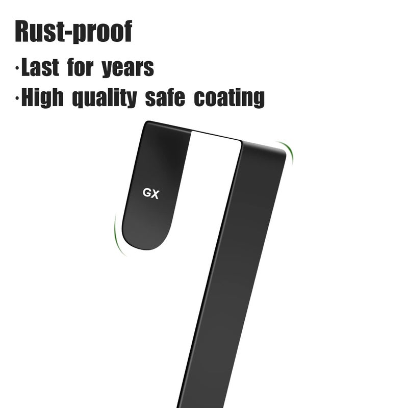 Gamexcel 12"" Wreath Hanger For Front Door - Large Wreath Metal Hook For Christmas Wreath Over The Door Single Hook  Black - Image 3