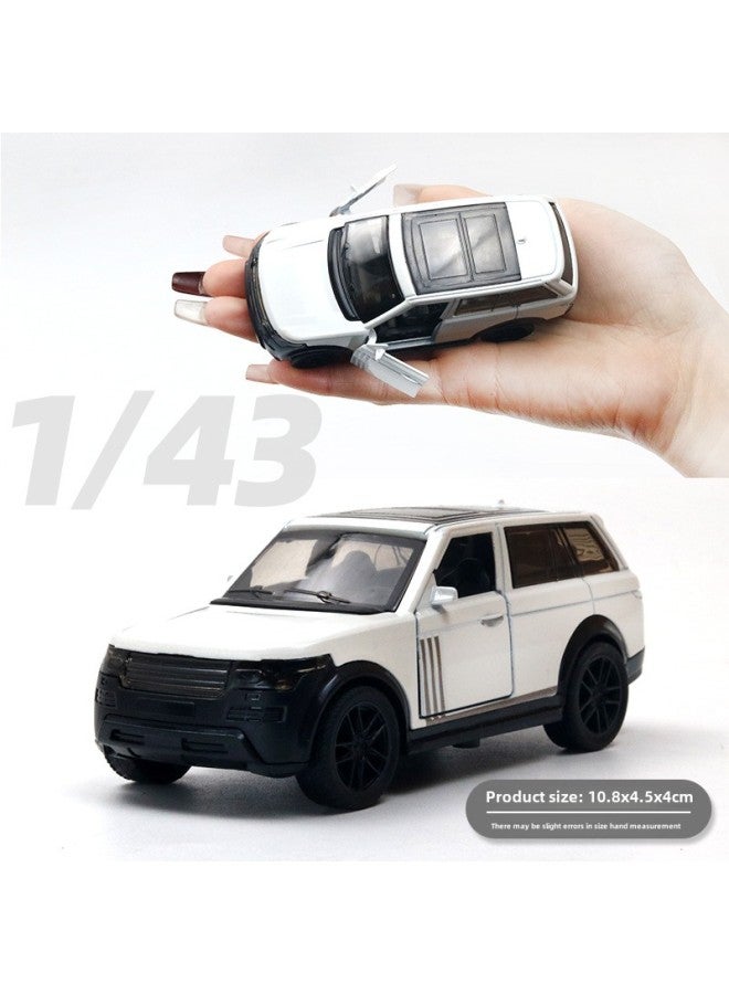 Bag 1:43 Off-road Alloy Car Model Two-door Boy Toy Car Suv Ornaments Doll Machine Wholesale-Color:[bag] 1:43 White  - Image 1