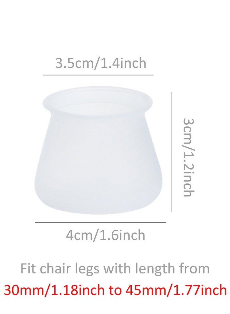 Generic 32 PCS Furniture Silicon Protection Cover, Chair Leg Caps Silicone Floor Protector Round Furniture Table Feet Cover, Anti-Slip Bottom Chair Pads - Image 3