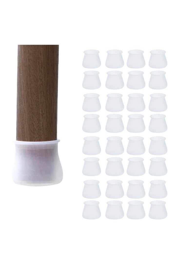 Generic 32 PCS Furniture Silicon Protection Cover, Chair Leg Caps Silicone Floor Protector Round Furniture Table Feet Cover, Anti-Slip Bottom Chair Pads - Image 1