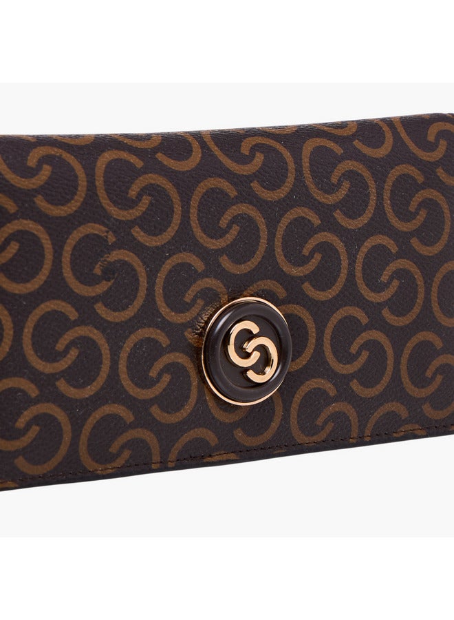 Celeste Women Monogram Print Bi-Fold Wallet with Snap Button Closure  - Image 4