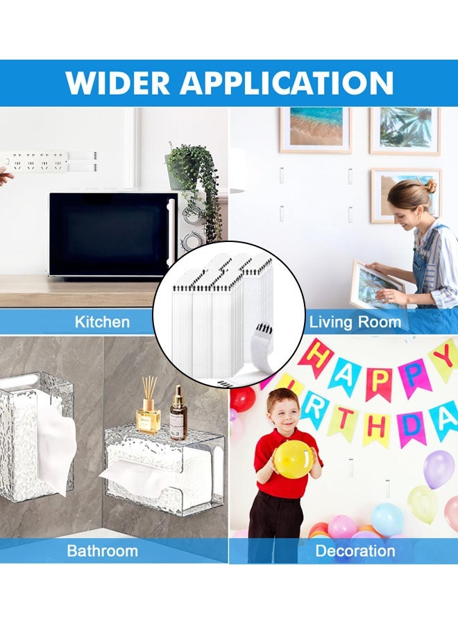 24 زوجًا من شرائط تعليق الصور، شرائط لاصقة مقاومة للماء لتعليق الصور على الحائط، ملصقات حائط قوية للغاية بخطاف وحلقة لا تسبب أي ضرر، مناسبة لتعليق الصور والإطارات والملصقات - Image 5