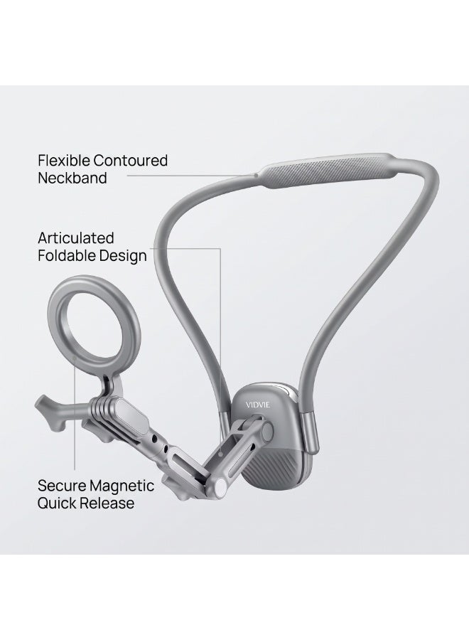 Vidvie Foldable Neck-Hanging Magnetic Shooting Bracket (Gray) - Image 2