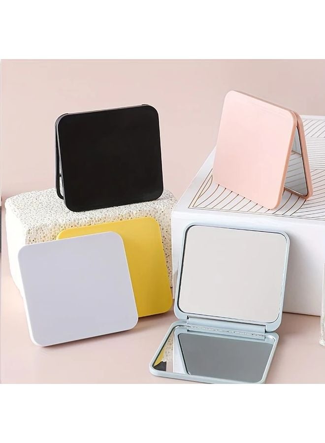 Folding Makeup Mirror Portable Adjustable Travel Size Compact Vanity Mirror Pure White - Image 1