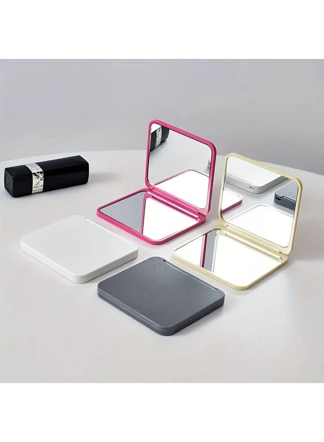Folding Makeup Mirror Portable Adjustable Travel Size Compact Vanity Mirror Pure White - Image 2