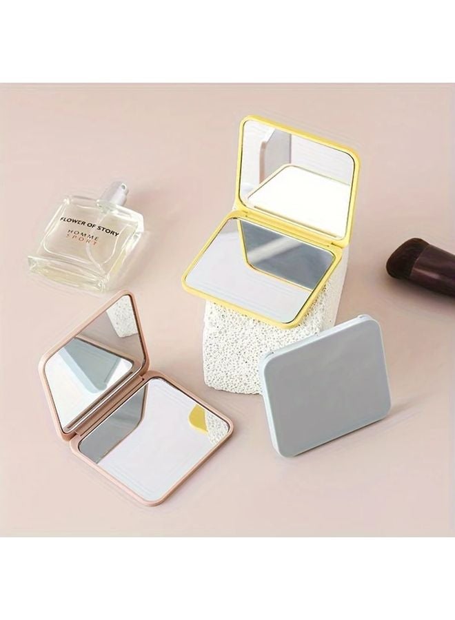 Folding Makeup Mirror Portable Adjustable Travel Size Compact Vanity Mirror Pure White - Image 4