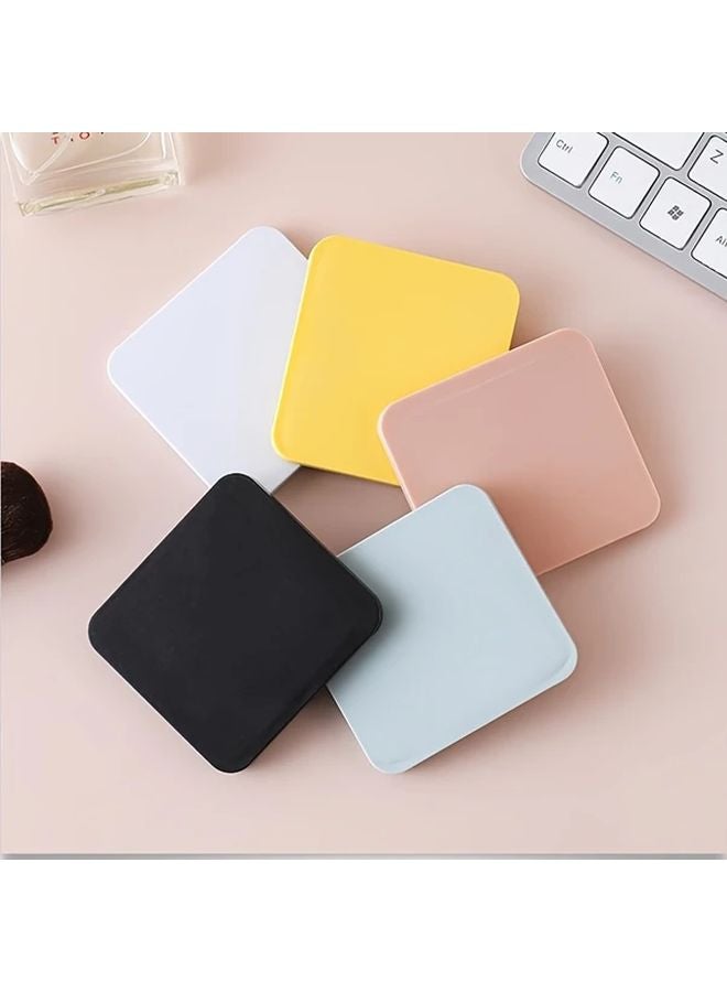Folding Makeup Mirror Portable Adjustable Travel Size Compact Vanity Mirror Pure White - Image 3