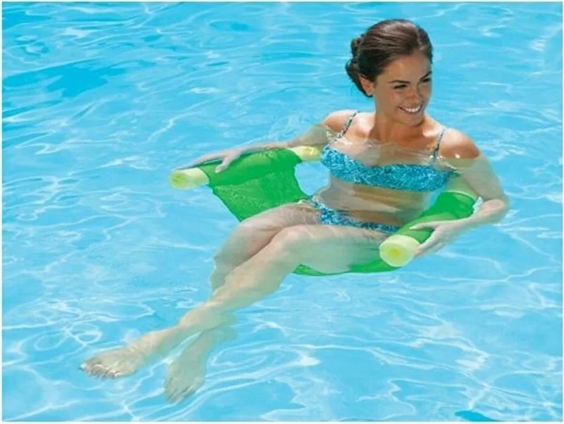 YGT Ambalaj Blue Sea Pool Chair Seat 150 x 6 cm Pasta and Net