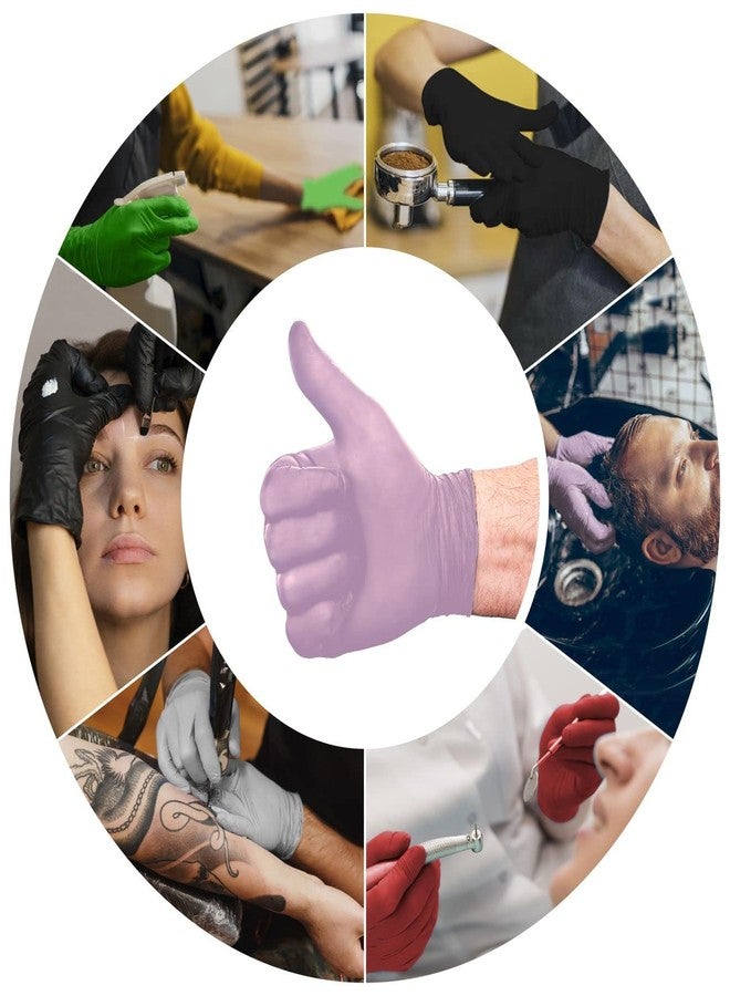 L3 Level 3 Nitrile Gloves - Professional Nitrile Gloves - 100 Pack Pearl Lavender/Large - Image 3