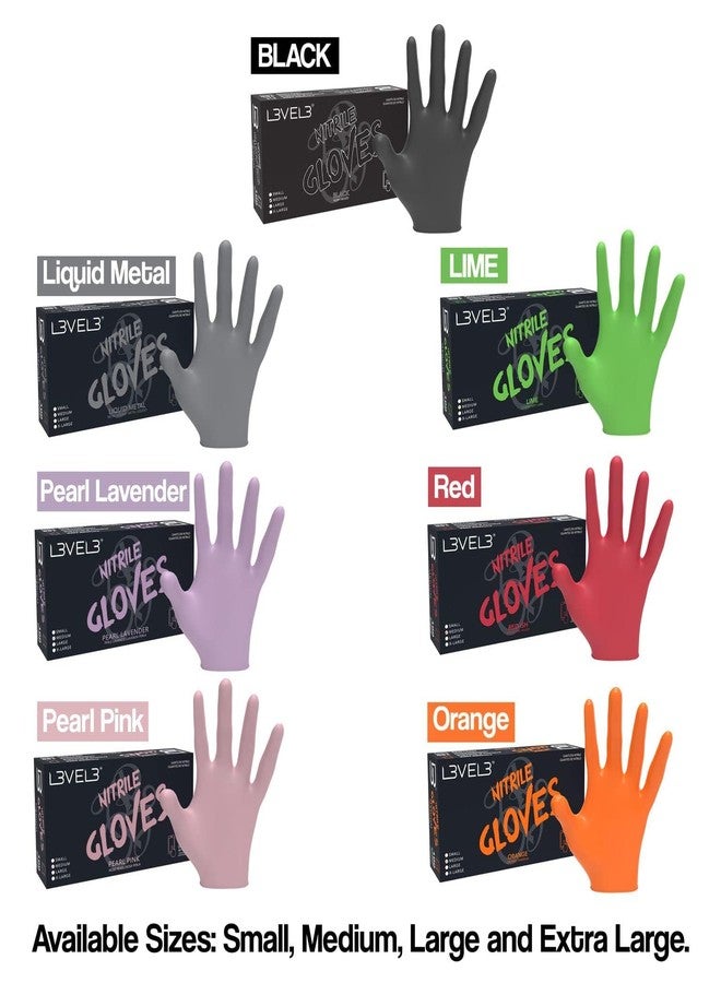 L3 Level 3 Nitrile Gloves - Professional Nitrile Gloves - 100 Pack Pearl Lavender/Large - Image 5