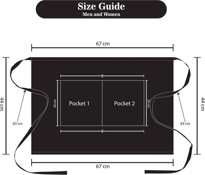 YANEK Kitchen Short Apron | Unisex | Chef Kitchen Adjustable Bib Apron with Pockets & Adjustable Tie Rope | For Home, Restaurant, Café, Hotel, Bakery, Salon - Image 4