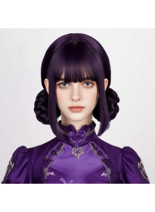 Kids Wigs Dark Blue Braids Accessories for Girls - Image 2