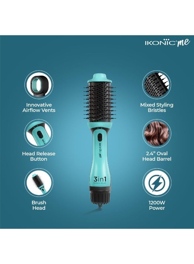 IKONIC ME- 3 IN 1 EXPRESS STYLER - COMBINES A CONVENTIONAL BLOW DRYER WITH A VOLUMIZER AND A STYLER (Tiffany) - Image 4