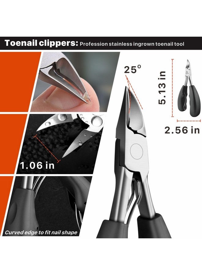 konovo Konovo Ingrown Toenail Tool Kit 9 Pcs, Toe Nail Clippers for Adult and Seniors, Large Toenail Clipper for Ingrown Toenail Treatment/Thick Nails - Image 2