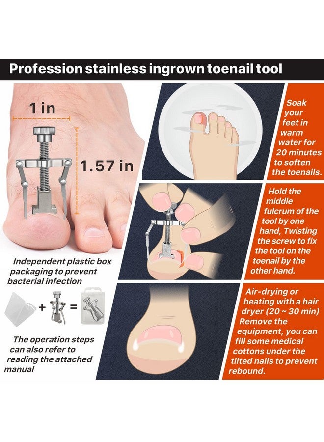 konovo Konovo Ingrown Toenail Tool Kit 9 Pcs, Toe Nail Clippers for Adult and Seniors, Large Toenail Clipper for Ingrown Toenail Treatment/Thick Nails - Image 3