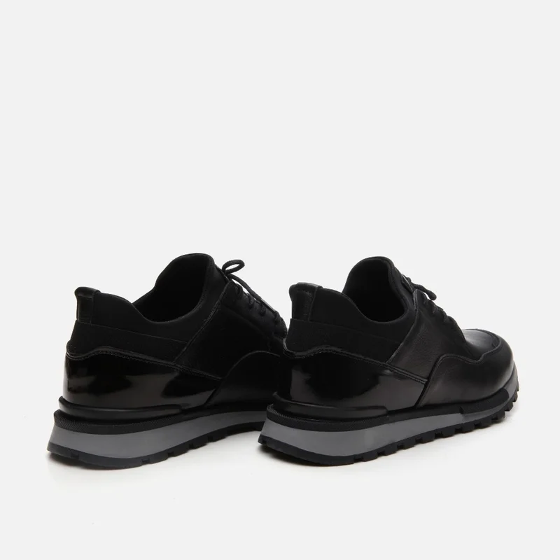 Hotiç 02AYH295720A100 GENUINE Leather Black Men's Sports Shoes