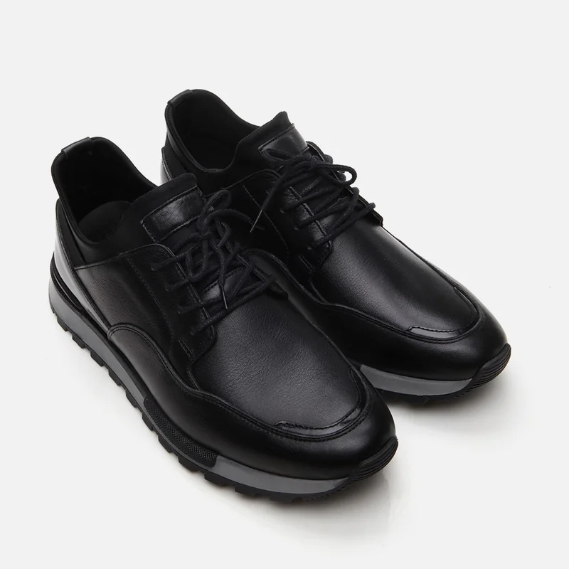 Hotiç 02AYH295720A100 GENUINE Leather Black Men's Sports Shoes