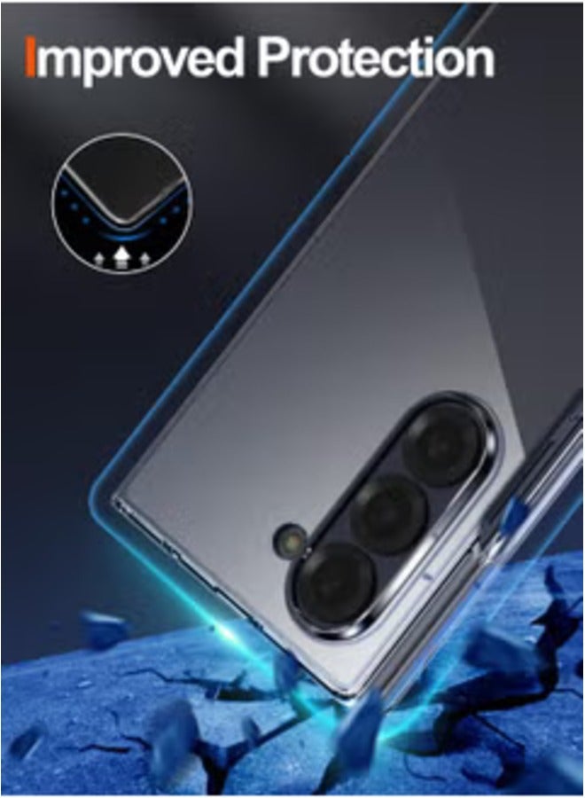 ELTRAZONE Samsung Galaxy Z Fold 6 2024 Case – Anti-Yellowing Crystal Clear Hard PC Shell, Wireless Charging Compatible - Image 5