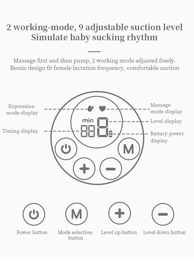 Smart Display Hands Free Wearable Electric Breast Single Pump - pzsku/Z4F7AAE220469754B81B3Z/45/_/1709806824/ac6208b6-412e-4787-b8da-b3d81da0cf1c