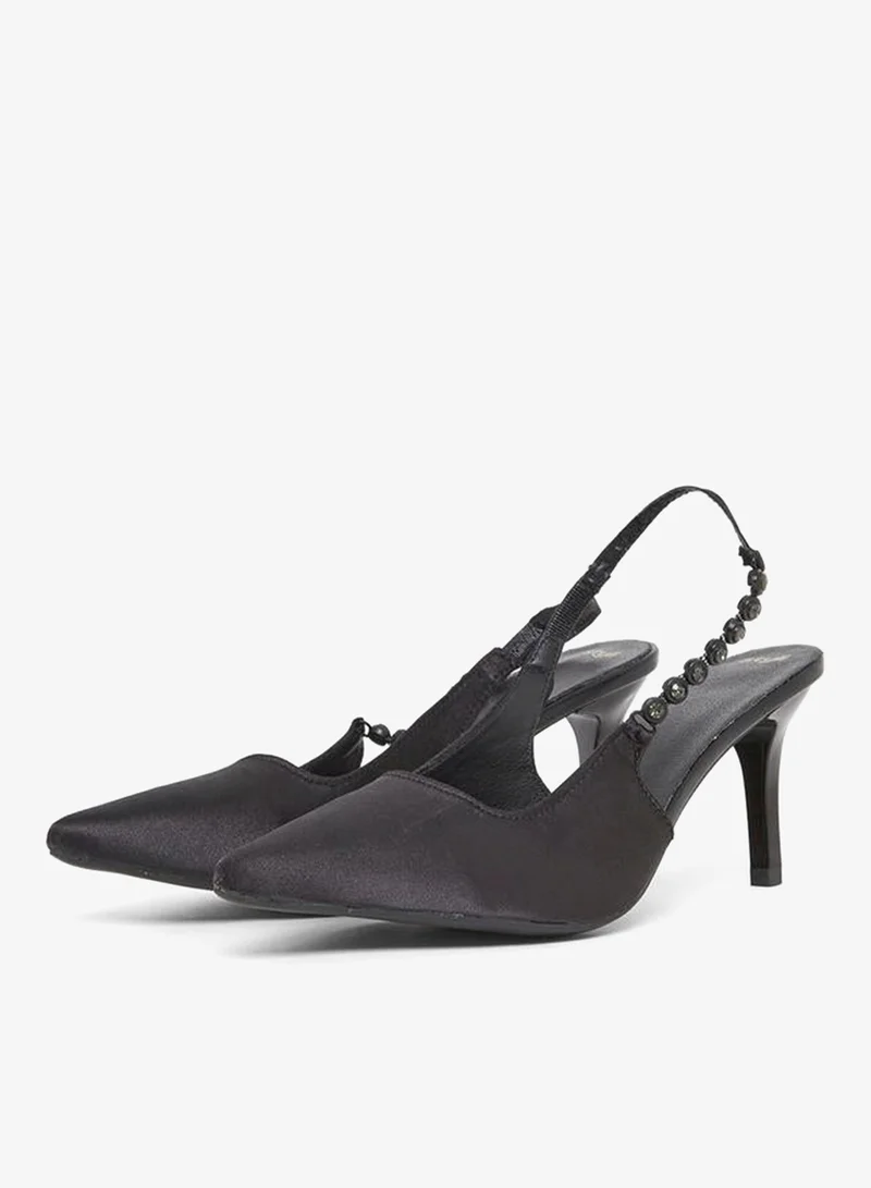 Styli Embellished Side Strap Stiletto Heel Sandals