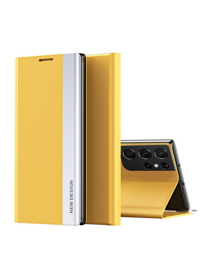 S-TOP Case For Samsung Galaxy Note20 Ultra Side Electroplated Magnetic Ultra-Thin Horizontal Flip Leather Case with Holder - Image 1