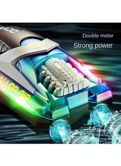 Y&D 2.4G Remote Control High Speed Boat LED Light Toy Boat-Orange  - Image 4