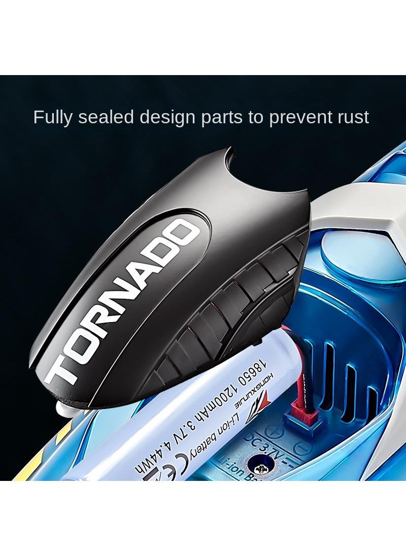Y&D - 2.4G Remote Control High Speed Boat LED Light Toy Boat-Orange - Image 1