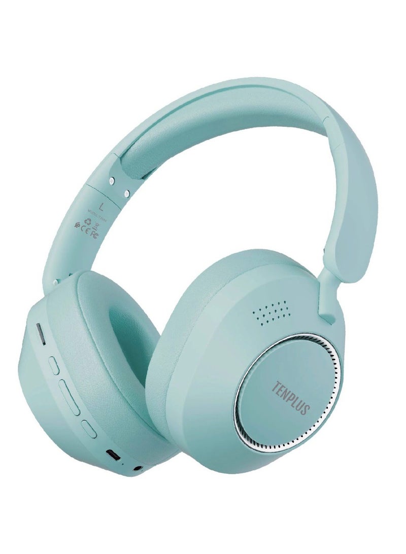 تنبلس سماعة رأس لاسلكية ANC مع حقيبة سفر، أوضاع متعددة، صوت عالي الدقة، بلوتوث مريح، اتصال متعدد النقاط - فيروزي - Image 1