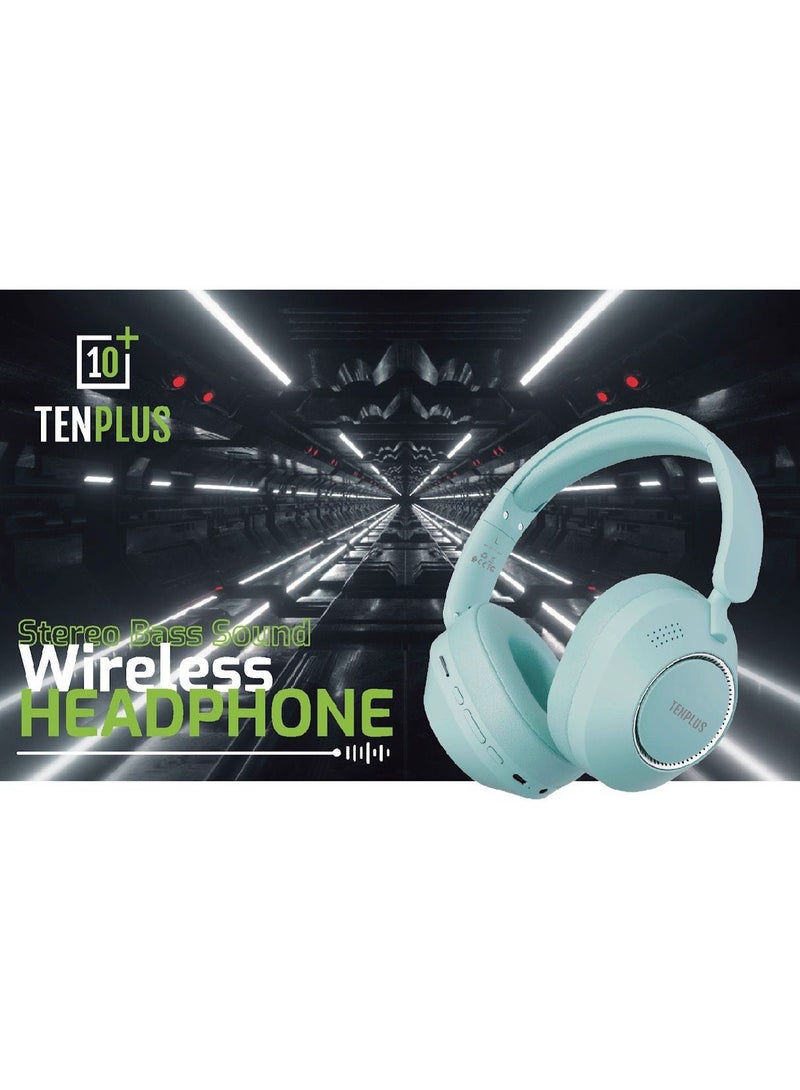 تنبلس سماعة رأس لاسلكية ANC مع حقيبة سفر، أوضاع متعددة، صوت عالي الدقة، بلوتوث مريح، اتصال متعدد النقاط - فيروزي - Image 3