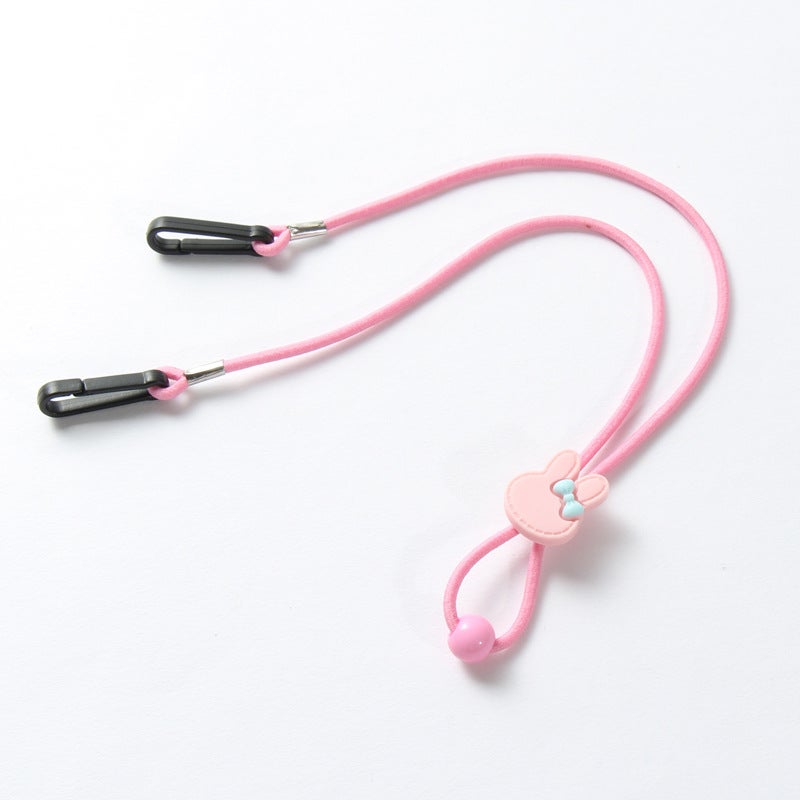 Cartoon Kids Mask Lanyard Adjustable Ear Saver 8# Pink Rabbit - Image 1