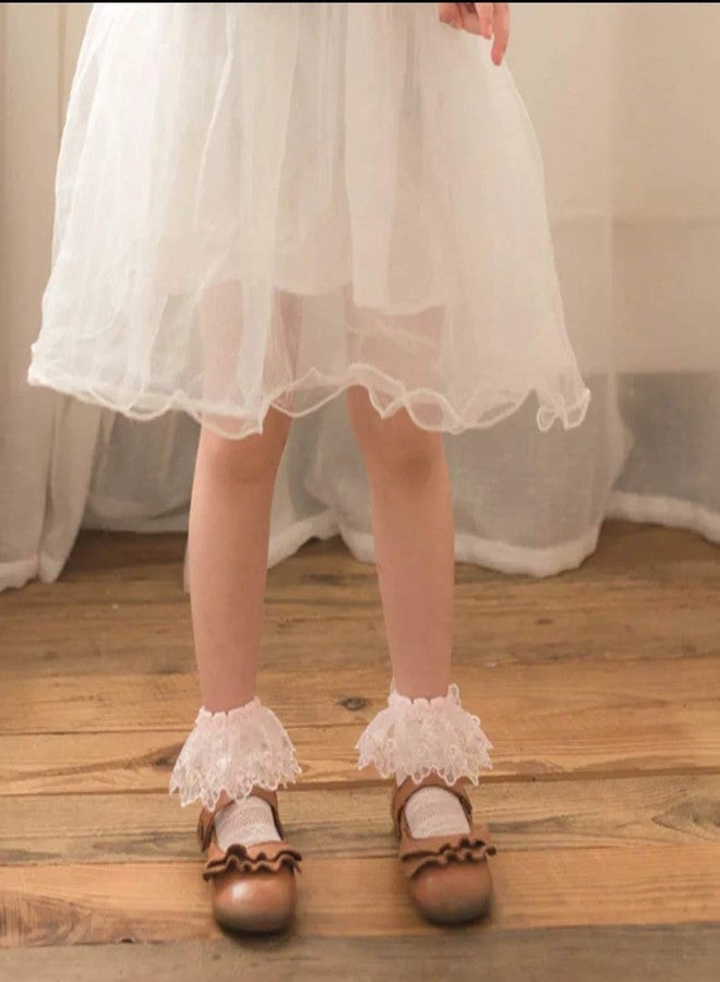 heartbury Cute And Colorful Pure Cotton Baby Girl Frilly/Lace Ankle Length Socks (Pack Of 4, 1-2 Years, Multicolor) - Image 4