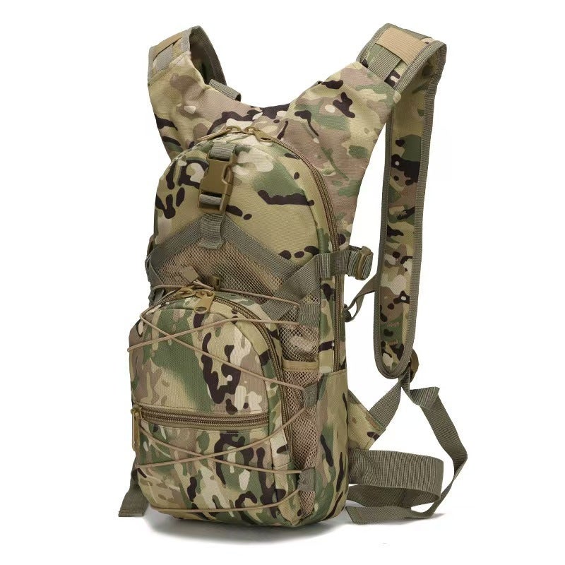 Generic Cycling Bag, Leisure Backpack, Outdoor Travel, Combat Hiking, Mountaineering, Sports, Large-Capacity Water Bag Backpack Cp camouflage 