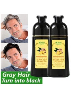 MOKERU MOKERU Natural Ginger Black Hair Dye Shampoo 500ml Pack of 2 