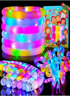Generic Mikulala Valentines Day Gift for Kids Party Favors Glow Sticks Pop Tubes 6Pcs Goodie Bag Suffers Light Up Toys Birthday Gifts Stocking Fillers Classroom Prize 
