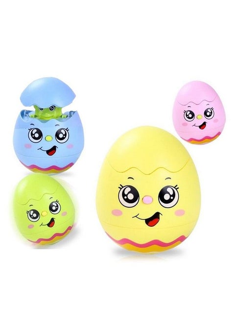 Push And Back Roly Poly Musical Funny Tumbler Egg Toy Wobbling Bell Visual Development Light Toy For Your Child 1 Piece (Color As Per Stock)