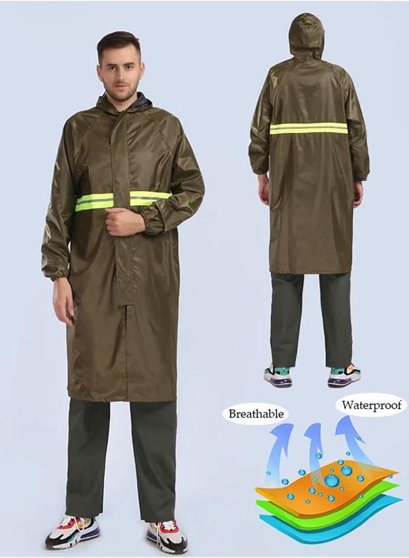 YelaJoy Waterproof Long Raincoat Hooded Rain Poncho, Lightweight Emergency Jacket for Men and Women, Outdoor All-Sport Breathable Anti-storm Raincoat - Image 1