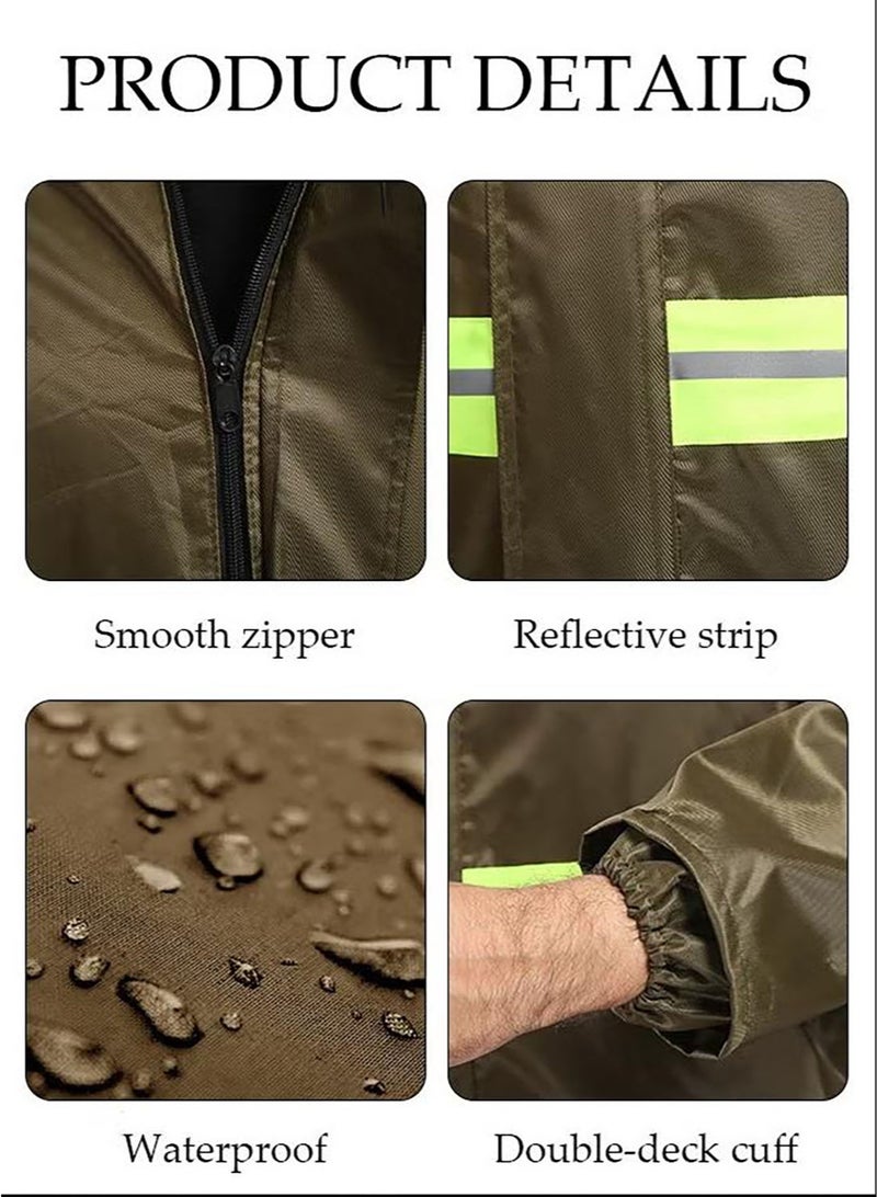 YelaJoy Waterproof Long Raincoat Hooded Rain Poncho, Lightweight Emergency Jacket for Men and Women, Outdoor All-Sport Breathable Anti-storm Raincoat - Image 5