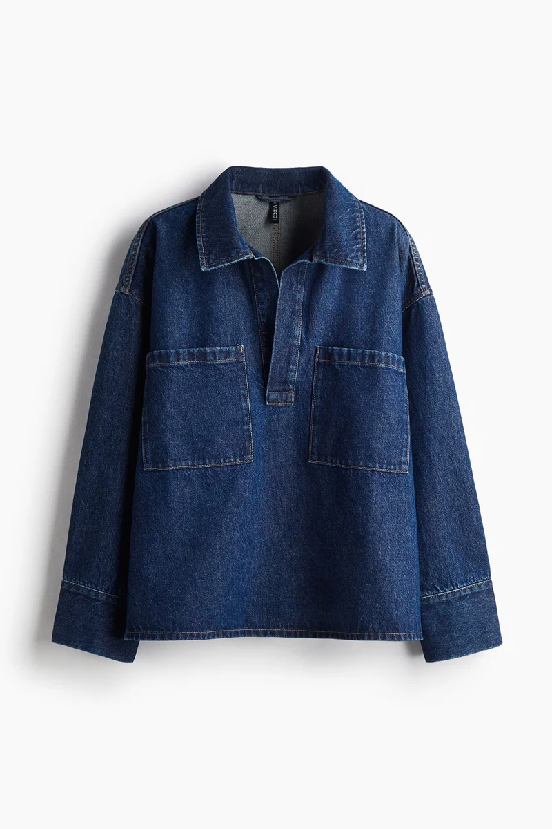 H&M Oversized popover denim shirt