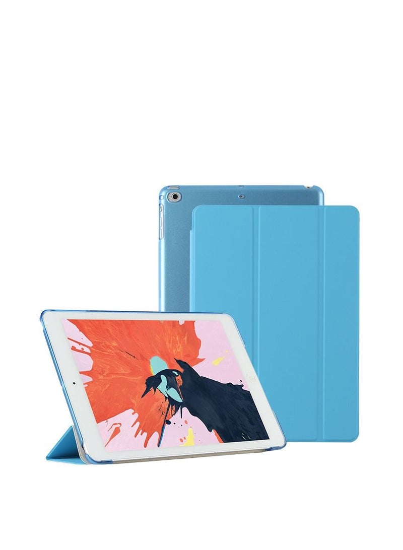 Loquat Blue iPad Three Fold Intelligent Sleep Hard Shell