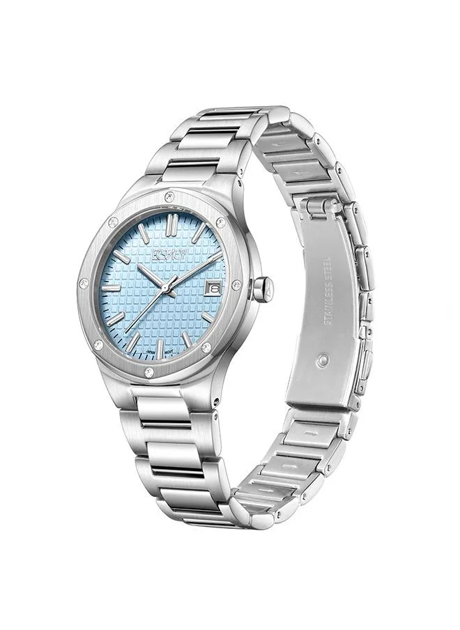 إكستاسي Ecstacy Women's GM10 Movement Watch, Analog Display and Stainless Steel Strap - E23509-SBSL, Silver