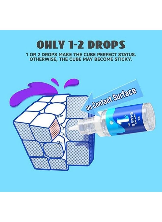 CuberSpeed - Cfop Algorithm Set Speed Cube For Solving All Of The F2L Oll And Pll & Gan Cube Lube Professional Speed Cube Lube Lubricant Oil 10Ml - Image 1