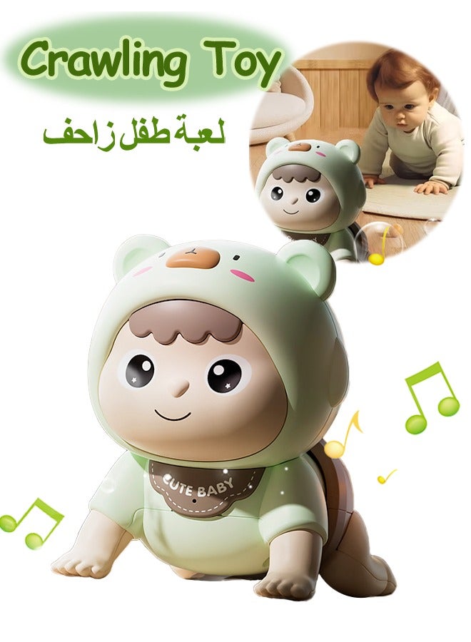 لعبة زحف للأطفال، لعبة تعليمية أساسية للأطفال في مرحلة الطفولة المبكرة، لعبة موسيقية كهربائية للزحف، لعبة وقت الاستلقاء على البطن للرضع، لعبة لتنمية الحواس، ألعاب موسيقية للأطفال الصغار، لعبة تفاعلية للأطفال، دمية زحف ممتعة لزحف الطفل، رفع الرأس والتحدث - Image 1